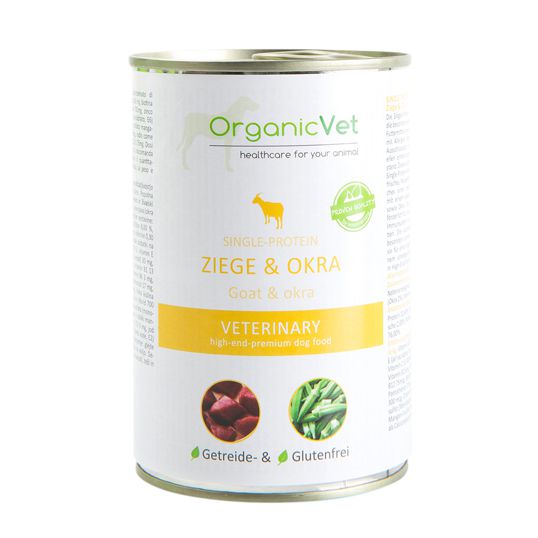 Nassnahrung Hund SingleProtein Ziege &amp; Okra, 400g 400 g OrganicVet