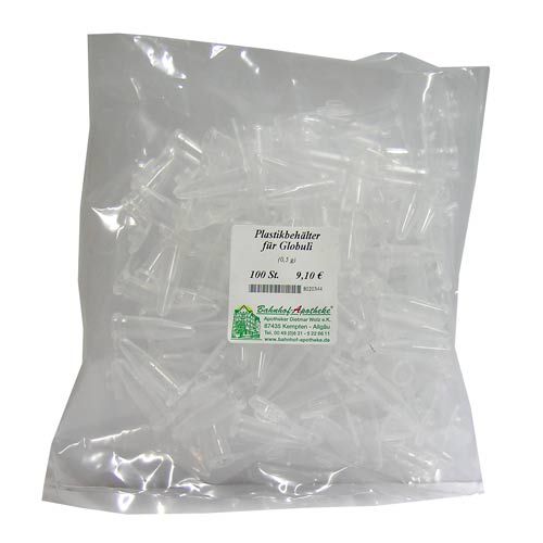 Plastikbehälter für Globuli (0,5g), 100 Stück
