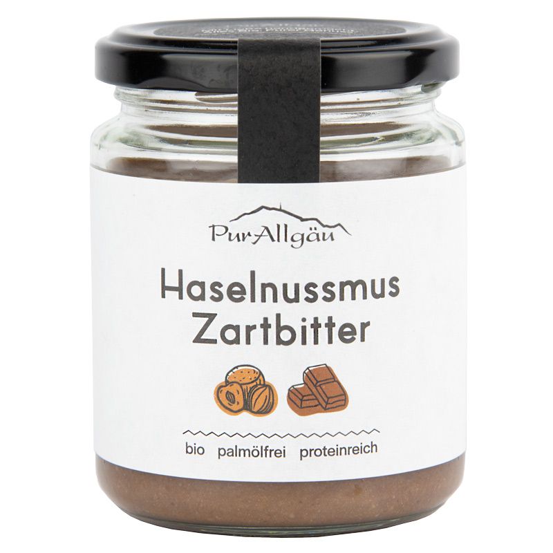 PurAllgäu Haselnussmus Zartbitter - bio, 200g