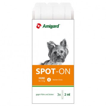 AMIGARD Spot-on Hund unter 15 kg, 3x2ml