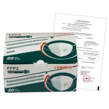 Mundschutzmaske mit FFP2 Zertifikat, 20 St.
